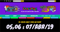 Desktop Screenshot of lollapaloozabr.com